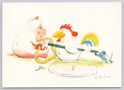 Germany, Helme Heine: ''Bicycle Breakdown'', from the book ''Friends'', Pig A5844