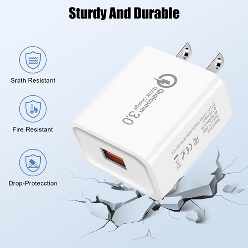 USB Fast Wall Charger Adapter Fit Google Pixel 8 7 6 Pro 8a 7a 6a 5 5a 4 4a 3 XL - Picture 4 of 10