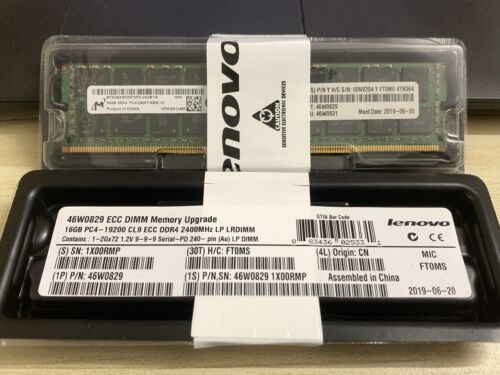 Lenovo / IBM 46W0829 46W0831 4X70G88319 16GB 2RX4 DDR4 PC4-2400T ECC Memory - Picture 3 of 3