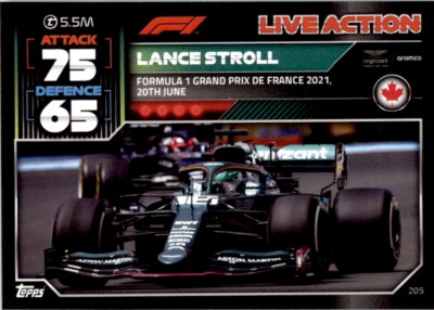 Topps Turbo Attax 2022 - Lance Stroll (Aston Martin) F1 Live Action 2021 Nr. 205