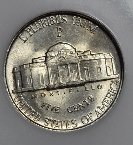 1943 P Silver Jefferson Wartime Nickel NGC MS66 High Grade # A206 Stunning Coin - Picture 4 of 4