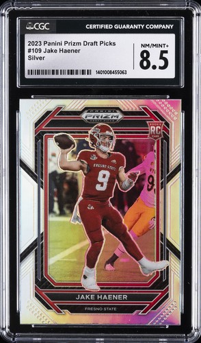 2023 PANINI PRIZM DRAFT PICKS SILVER #109 JAKE HAENER CGC 8.5