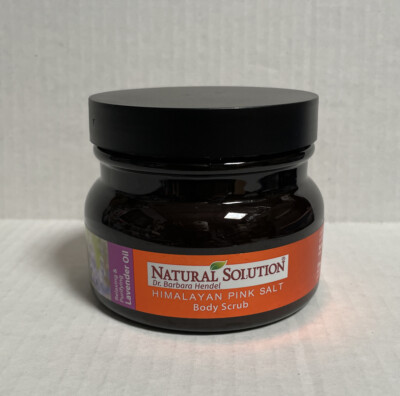 Natural Solution Himalayan Pink Salt Body Scrub Lavender Oil 12.3 oz NEW