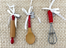 Set of 3 Mini Kitchen Utensil Christmas ornaments, NWT