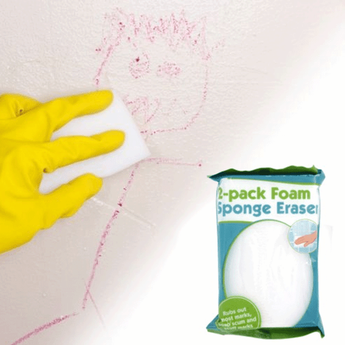 2 Pck Magic White Eraser Bath Dish Scrubber Sponge Pads