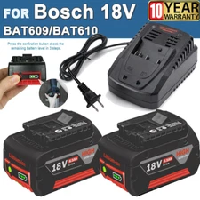 2x 6.5Ah For Bosch Li-ion Battery/Charger 18V BAT609 BAT610G BAT618 24618-01 US