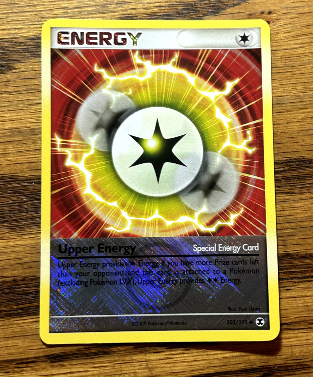 Upper Energy 102/111 Holo Crosshatch League Promo - Pokemon Card - NM