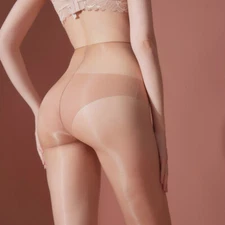 Seamless Velvet Tights 640-Knit Ultra Sheer Pantyhose Oily Shiny Invisible Fit