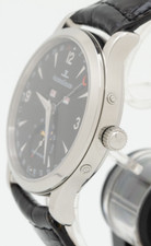 Jaeger LeCoultre Master Control Moon Black Full Calendar Stainless Steel Watch 7