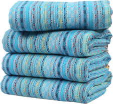 Extra Large Hand Loomed Turkish Bath Towels Set of 4, 100 Cotton Quick-Drying a