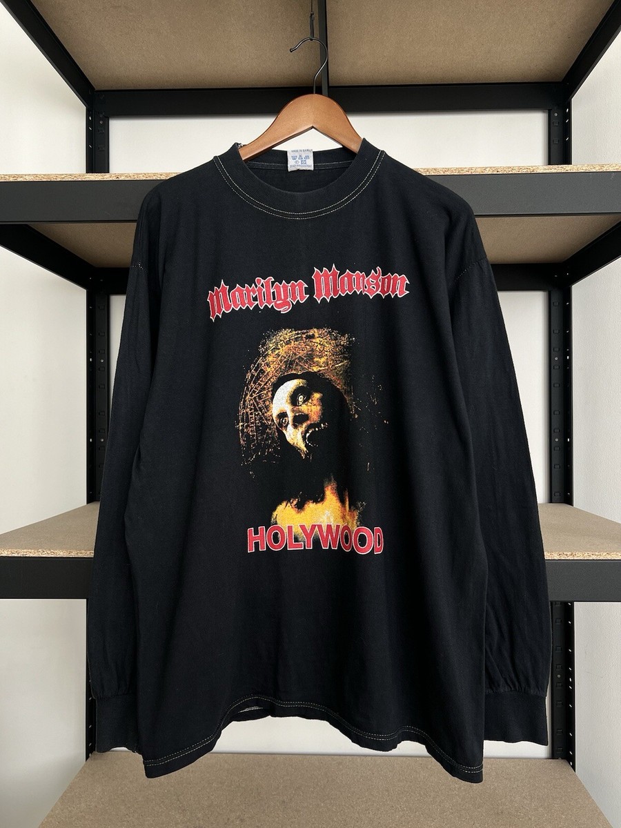 Vintage 2001 Marilyn Manson Holywood Black Long Sleeve T-shirt Sz