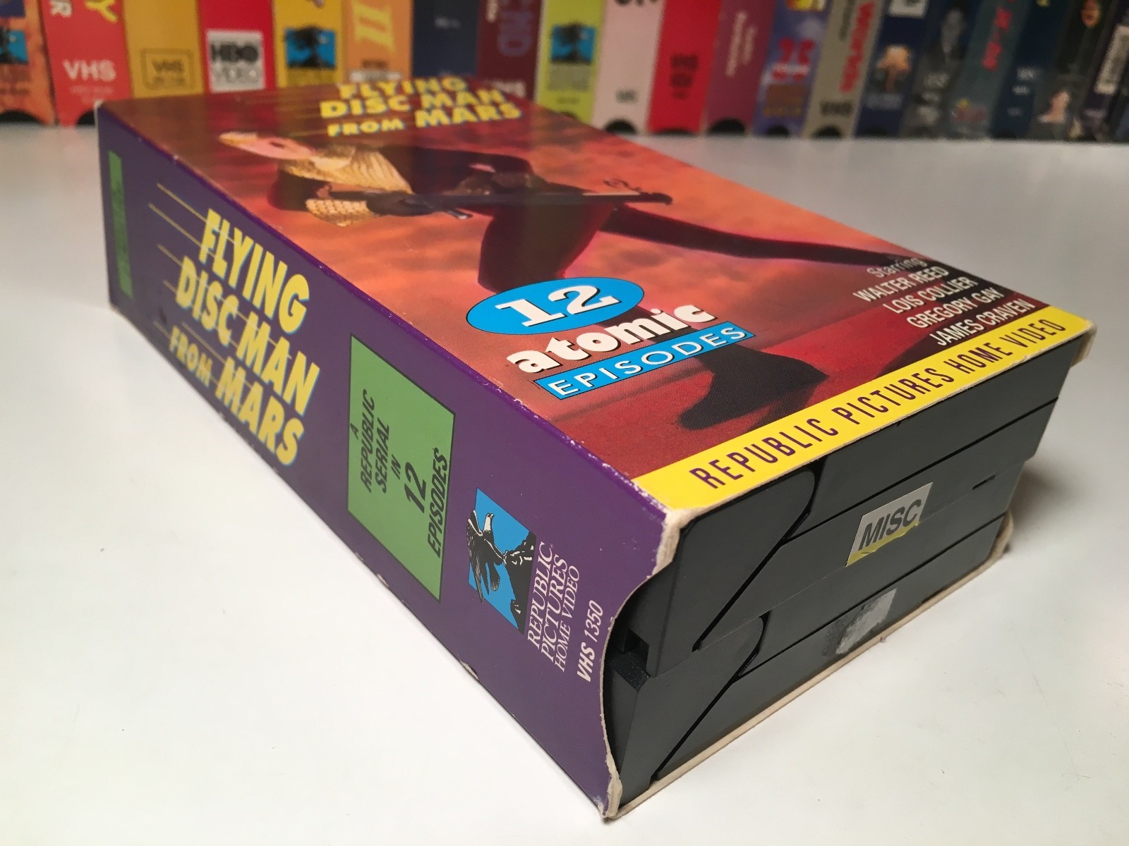 Flying Disc Man From Mars 2Tape VHS Set 1950 Serial Sci Fi Action 12