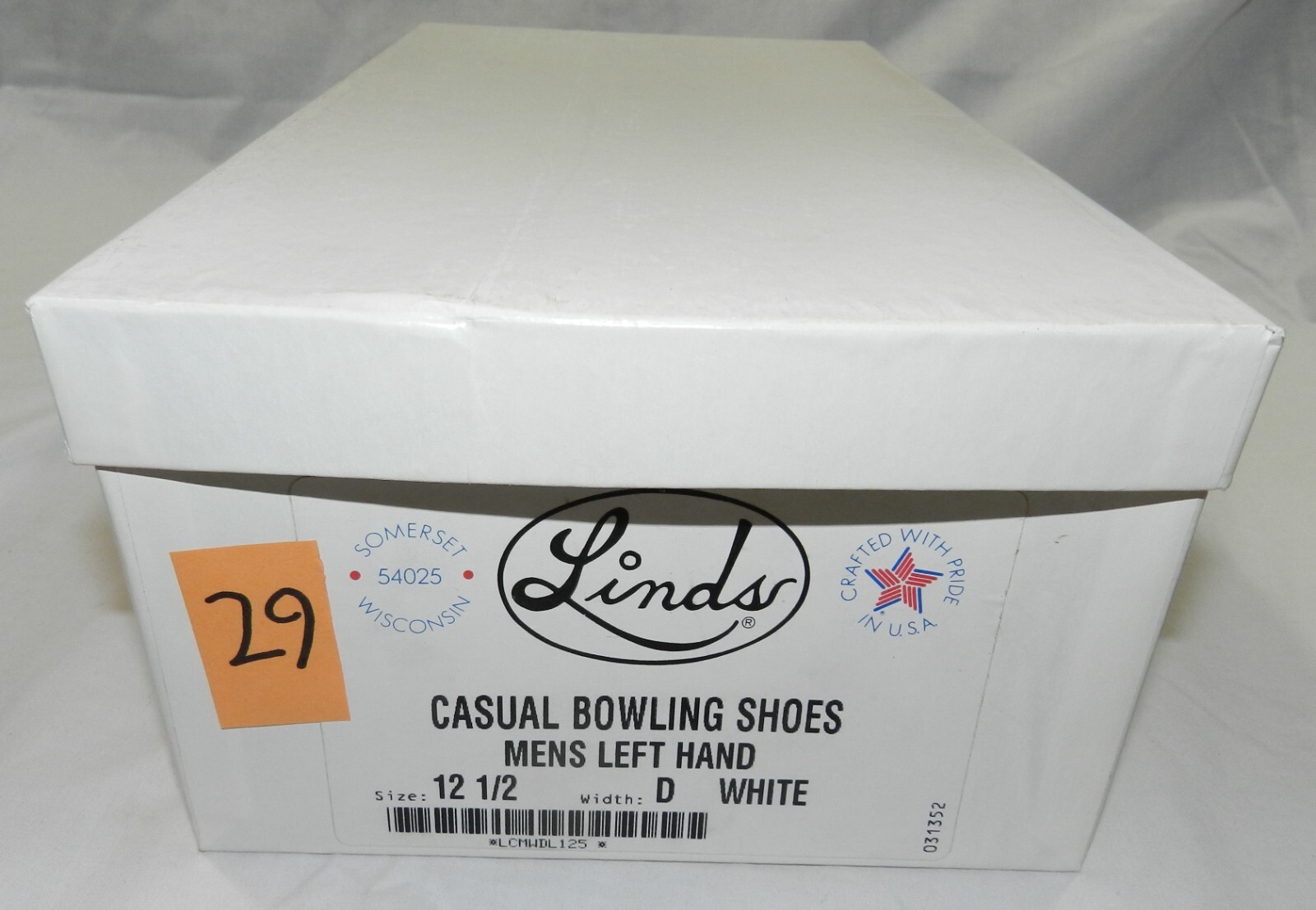Lotto 29 Scarpe da bowling casual Linds nuove con scatola Uomo LH 12 5 D Bianco