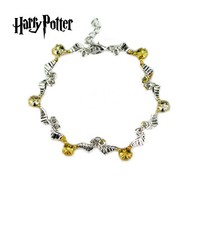 Bracciale Charm Harry Potter Boccino Dorato (Ciondoli a Tema) Metallo Assortito