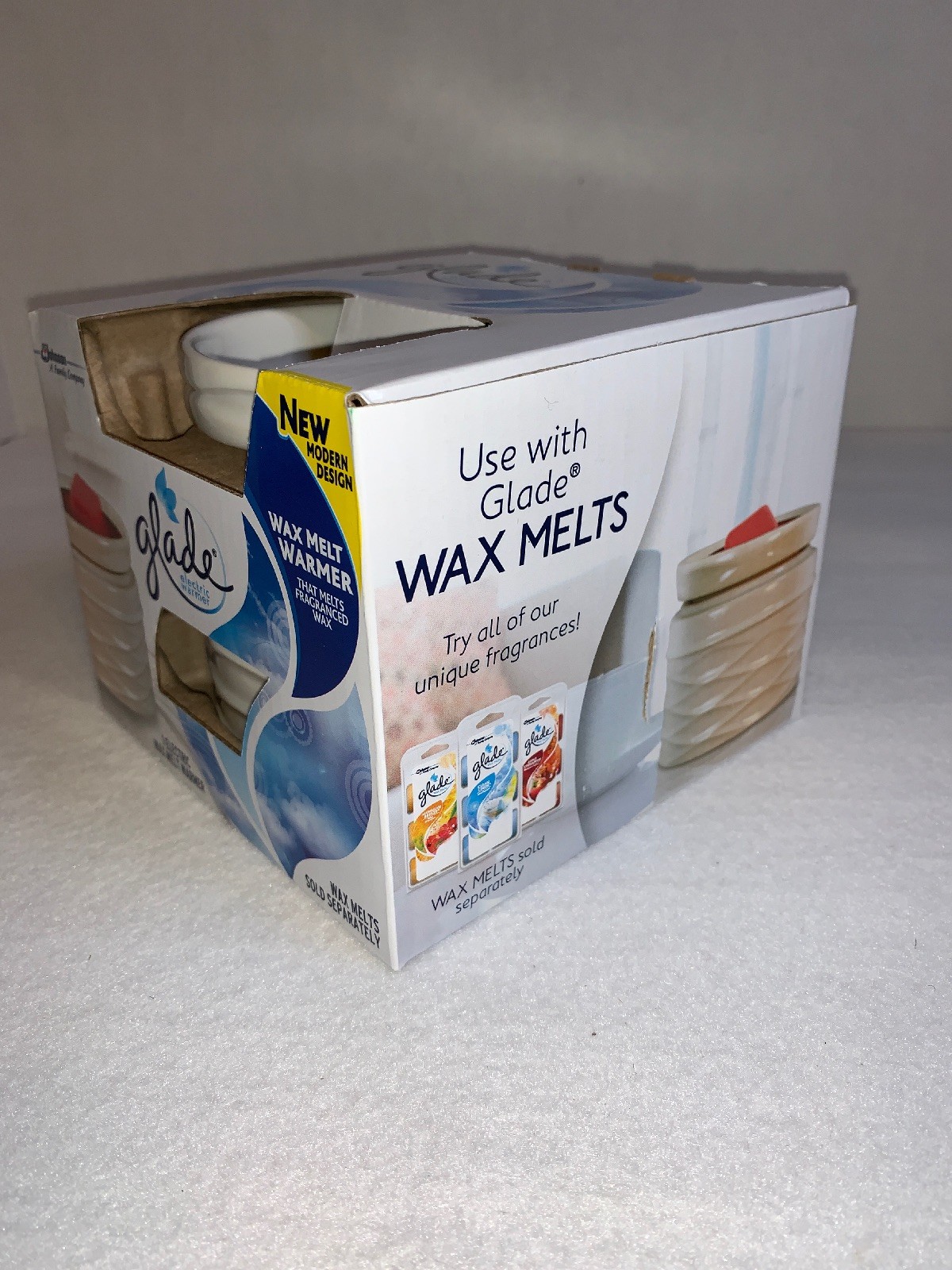 Glade Electric Wax Melt Warmer Modern Design White New Fragrance Melter