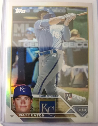 Nate Eaton RC 2023 Topps Serie 2 Lámina Arco Iris Paralelo Kansas City Royals #557 - Imagen 12 de 12