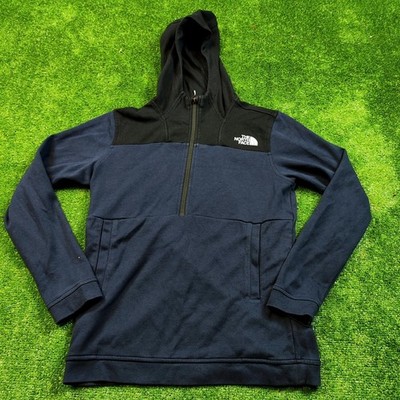 The North Face Hoodie Youth XL Half Zip Blau Schwarz Pullover Outdoor...