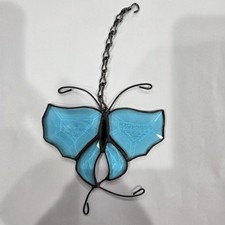 Stained Glass Butterfly Suncatcher Acrylic Blue