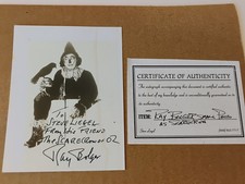 Ray Bolger Signed Photo 5x4 w/COA Scarecrow Wizard Of Oz 