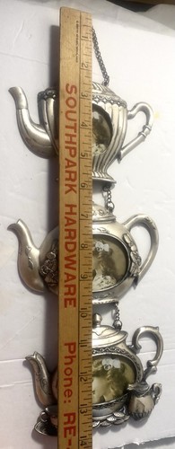 Linco Vintage Pewter Teapot Hanging Picture Frame - 3 Frames - Picture 7 of 24