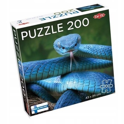 Tactic 200 Teile Puzzle Blue Viper Snake, Kinder & Erwachsene, 7+ Jahre, 43x29cm