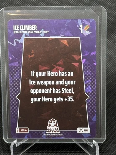 Ice Climber 2025 Bo Jackson Battle Arena Blast Play Card HTD-54