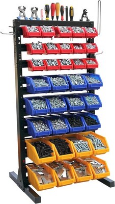Hanging Bin Rack Storage System Heavy Duty Steel Rack Organizer Shelving Unit