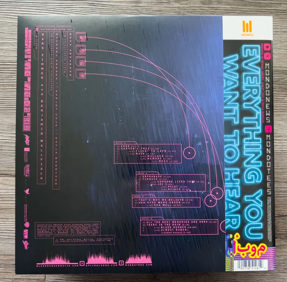 Blade Runner 2049 Soundtrack MONDO Exclusive Pink/Teal 2LP 180g Vinyl Record NM - Image 2 of 4