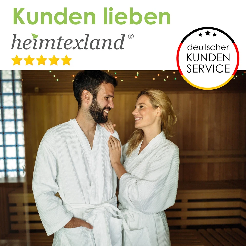 heimtexland ® Reisebademantel Waffelpique Bademantel Saunamantel Oekotex Typ881 - Bild 4 von 4