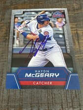 2025 Knoxville Smokies Hayden McGeary Autograph Signed Team Card Cubs Auto