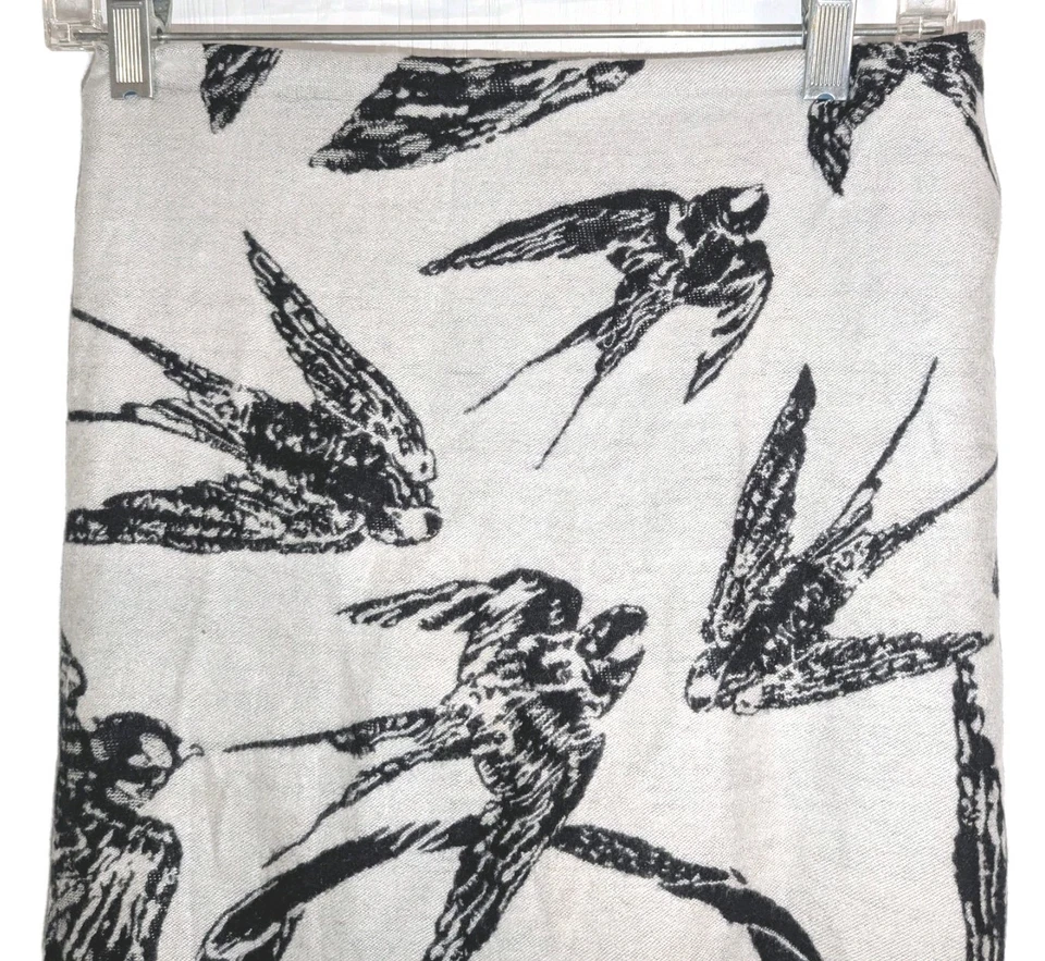 Alexander McQueen McQ Golondrinas Pájaros Mezcla Cachemira Bufanda Mantón Envoltura 70"x50" A+! Foto 4 de 4