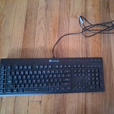 CORSAIR - K55 RGB Pro Full-size Wired Dome Membrane Gaming Keyboard with Elga...