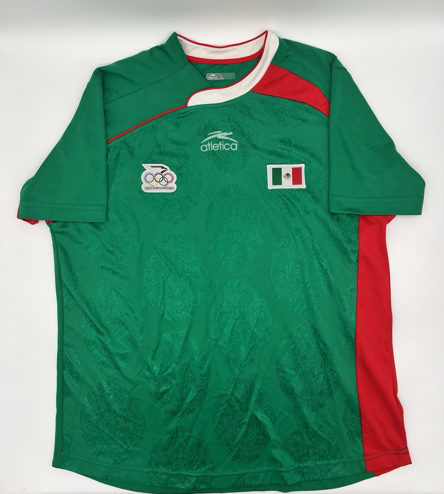 Mexico 2004 Home Olympic Games Authentic Atletica Soccer Jersey (L)