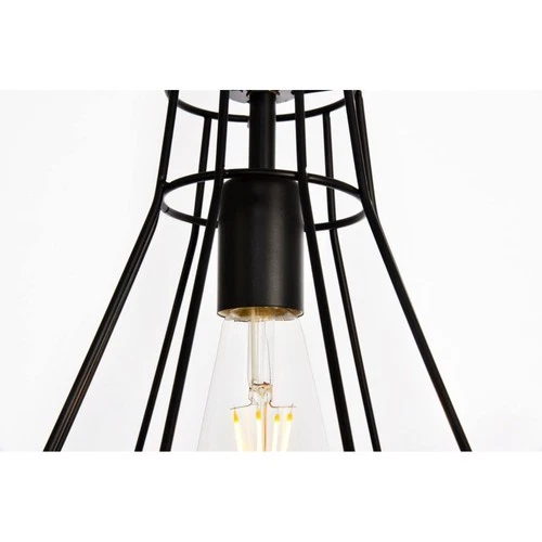 Living District Jago 1-Light Transitional Metal Pendant in Black - Picture 5 of 6