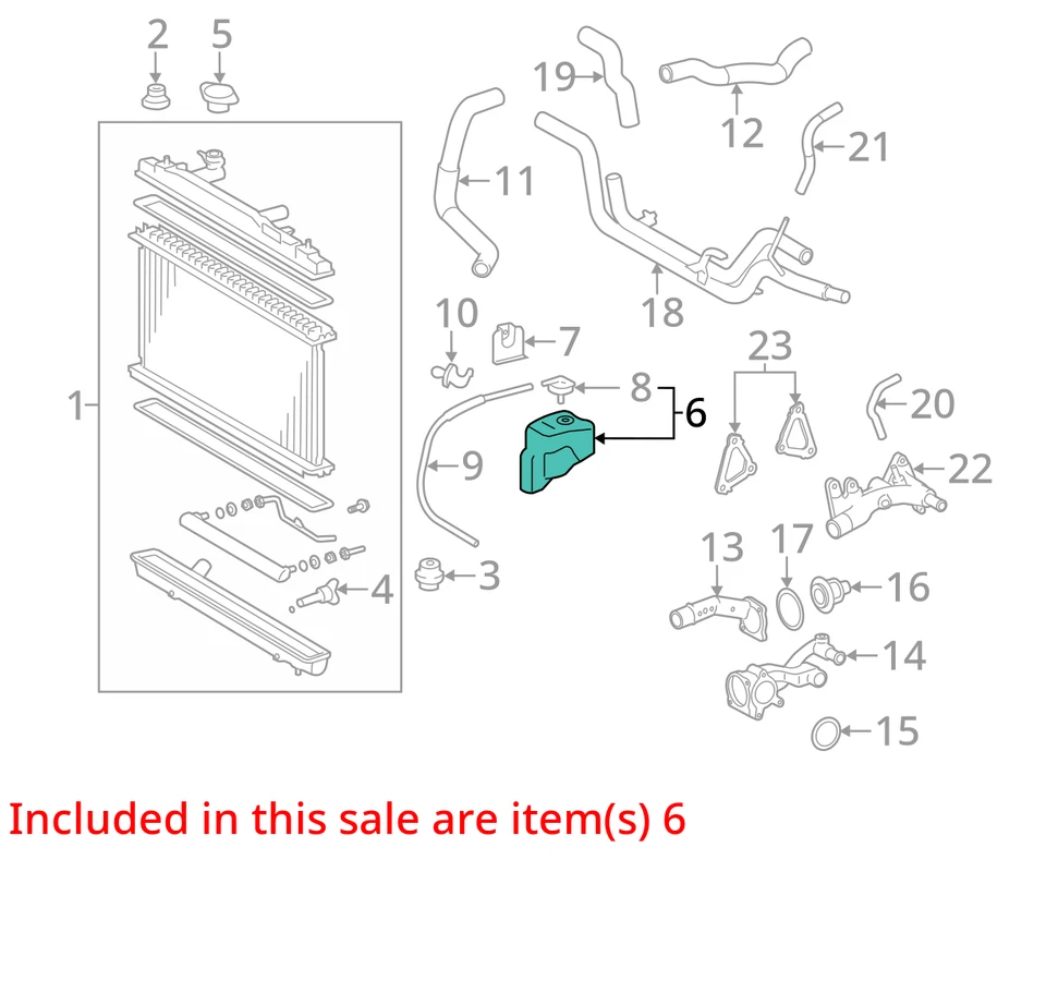 2009 Toyota Avalon Coolant Overflow Bottle OEM 137K Miles - LKQ403156720 - Image 4 of 4