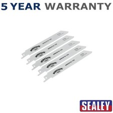 Image of Sealey Worksafe� Reciprocating Saw Blade 150mm 10tpi Pack of 5 WRS3018/150