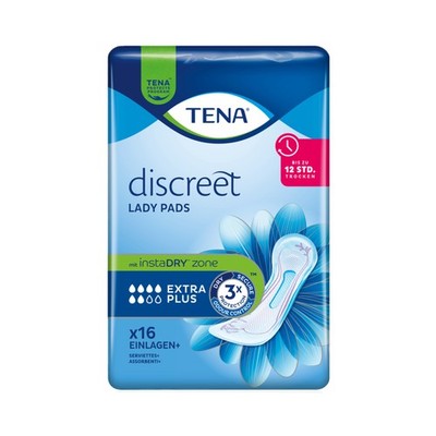 TENA Lady Discreet Extra Plus Damen Inkontinenzeinlagen   sicher & diskret