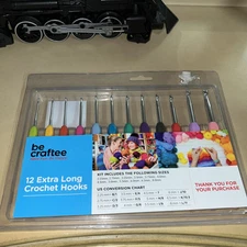 Be Craftee Pack Of 12 Crochet Hooks - New