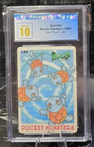Squirtle #3 Stitch Touch Cgc 10 Prestine Old Label 