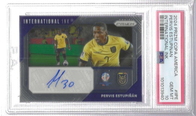 PERVIS ESTUPINAN 2024 PANINI PRIZM COPA INTERNATIONAL INK AUTO PSA 10 GEM POP 1
