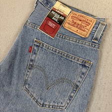 Y2K Levi's 505 Jeans Men 34x32 Blue Denim Straight Leg 100 Cotton DeadStock NWT