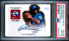 ALEX RODRIGUEZ 2001 Upper Deck eVolve Series 2 Autographs 140/200 PSA 8 (pop 1)