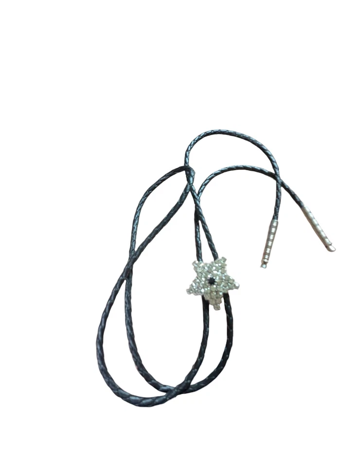 A029 - Collar ajustable Lariat brillante estrás estrella acorde negro brillante Foto 3 de 4