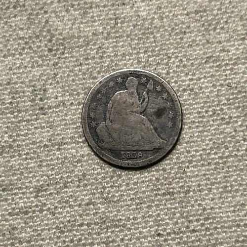 1839 No Drapery Seated Liberty Dime Choice Almost Good AG+ Coin
