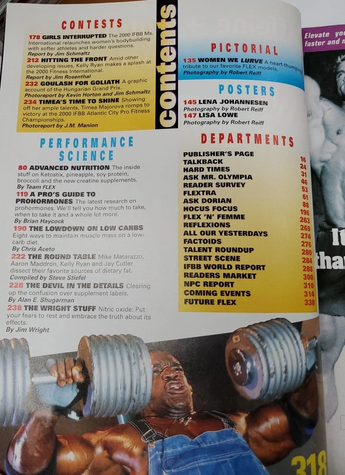 FLEX MAGAZINE JULY 2000 w/ Poster Models of Flex Don Long MLB - Image 4 of 4