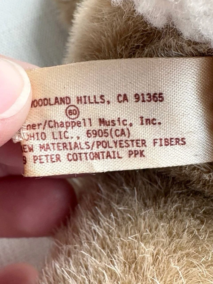 1990 Bunny Rabbit Applause PETER COTTONTAIL Plush Stuffed Vintage - Image 4 of 4