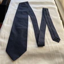 Men's Navy Solid 100 Silk Tie - Classic Professional Look Handmade in Italy