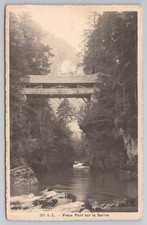 Chateau d'Oex Switzerland Old Bridge River Sarine Vintage A Lenzi 218