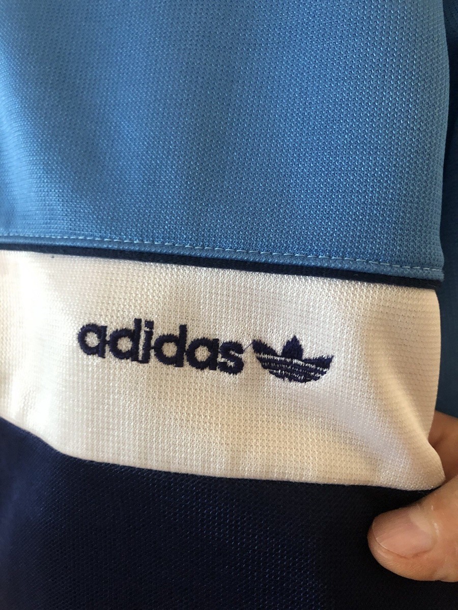 Vintage 70/80s Adidas Ventex blue White 3 Stripes Track Jacket
