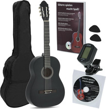 Chitarra Da Concerto, Chitarra Classica, 4/4 Nero, Starter Set (Incl. Borsa, Ple